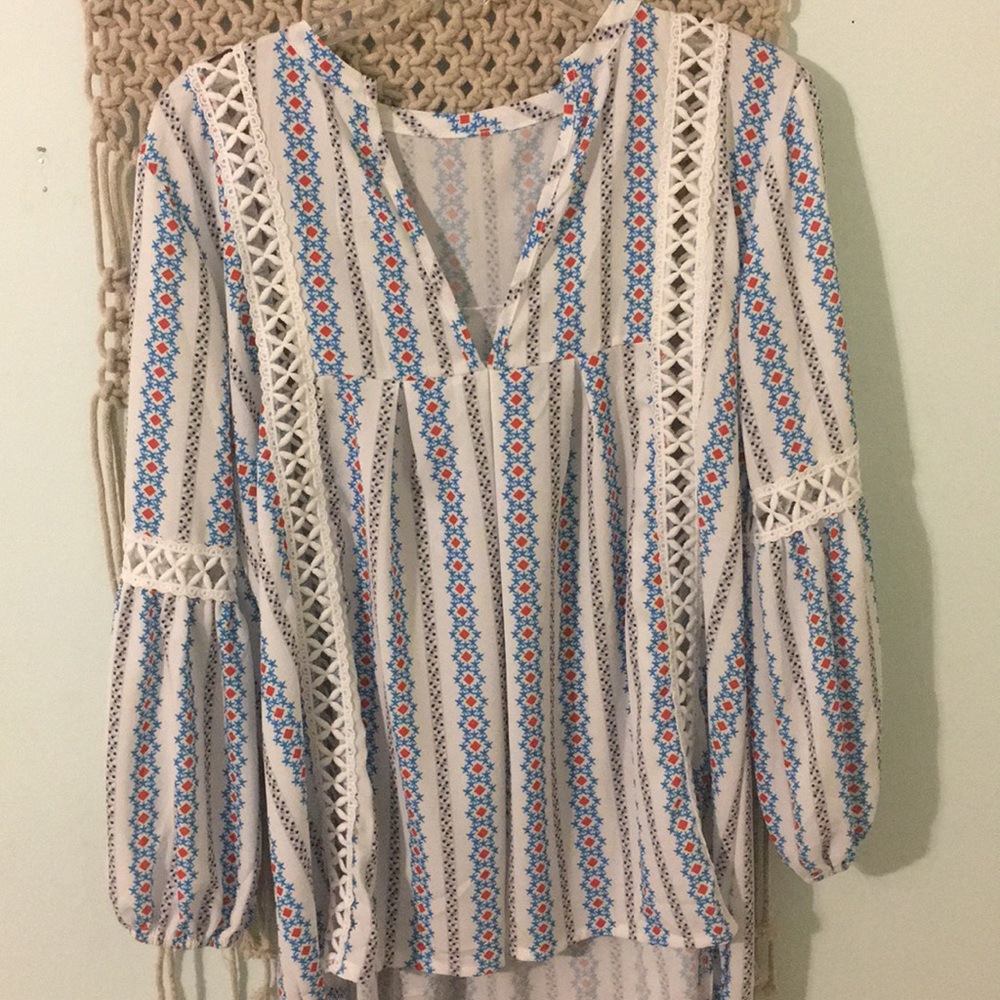 floral embroidered blouse